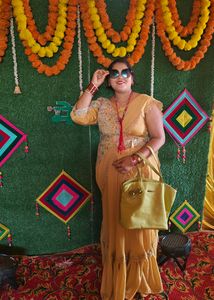 Lehenga Saree With Stitched Blouse And Belt