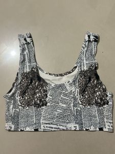 y2k paper printed bralette