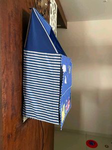 Blue Stripe Hanging Organizer