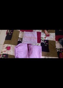 Lavender Kurta Set & Dupatta