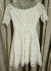 Elegant White Lace Off-Shoulder Mini Dress