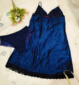 Lace Trim Slip nighty with brief