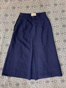 Stylish Navy Blue Wide Pleated skirt