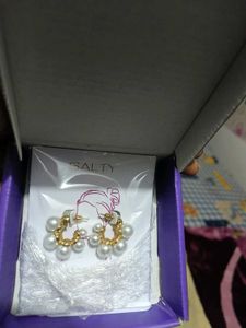 Salty Pearl Hoop Earrings