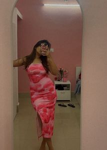 SALE - Pink Reddish Sleeveless Midi Dress