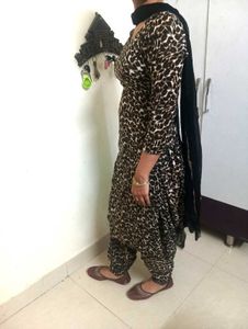 Leopard Print Kurta Set