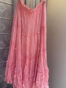 Elegant Pink Embellished Kurta and skirt
