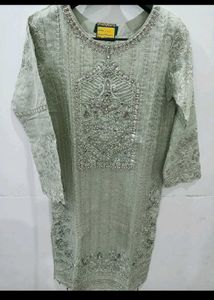 Embellished Mint Green Kurta Set