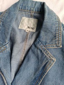 Women's Blue Denim Long Jacket