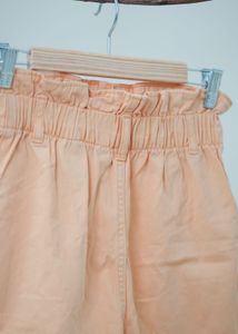 Peach High-Waisted Shorts