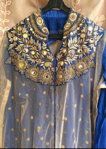 Royal Blue Embellished Kurta Set