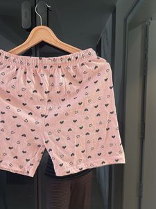 Cute Pink Heart Shorts, Waist- 28 Strechable