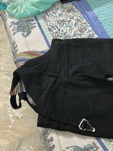 Black Denim Overalls for Women