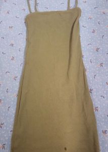 Green Ribbed Bodycon Dress