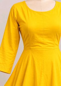 Vibrant Yellow Anarkali Kurta Set