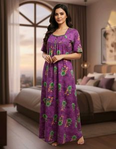 Purple Floral Nightgown