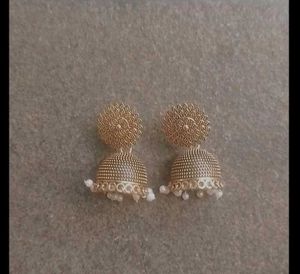 Golden Jhumka Earrings