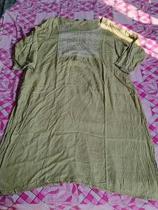 Pista Green Embroidered Kurta
