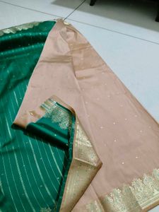 Elegant Peach Saree with Blouse