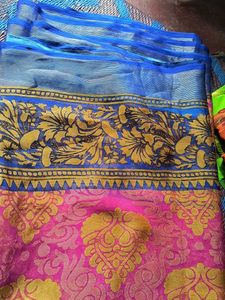 Beautiful Blue & Pink Saree