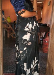 New Black crepe Saree