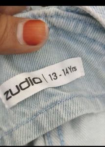 Light Wash Denim Pinafore Dress