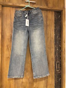 SAVANA Light Wash Wide Leg Jeans