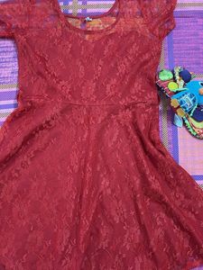 Red Lace Blouse