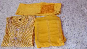new silk saree with Kurta Set