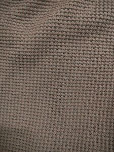 Brown Waffle Knit Collared Top