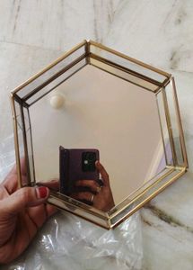Hexagonal Mirrored Tray
