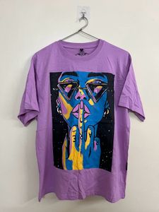 Purple Graphic Print T-Shirt