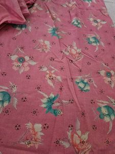 Pink Floral Kurta Set