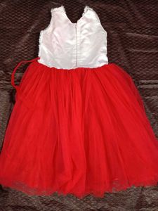 Red and White dress