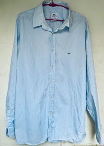 Classic Blue Striped Lacoste Shirt