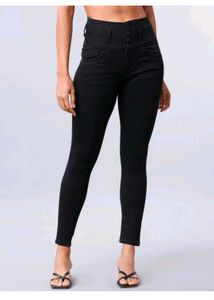 High Waisted Black Skinny Jeans