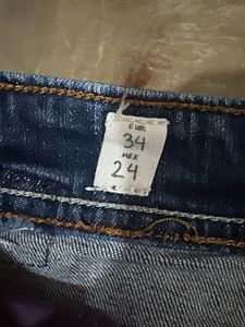 Distressed Denim low rise y2k mini skirt