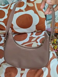 Stylish Taupe Shoulder Bag
