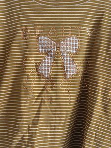 New Striped Bow Graphic T-Shirt