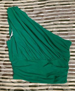 Elegant One-Shoulder Ruched Top