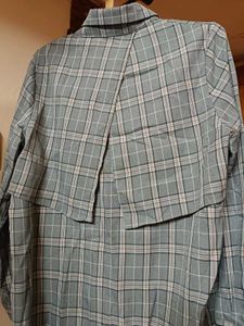CHECKED SHIRT DRESS