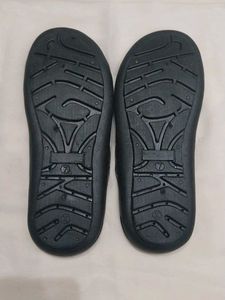 Black Striped Slides for Women