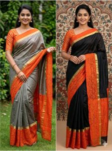 2SarisComboOffer-ElegantCottonSlkSarees+ExtraStic