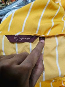 Yellow Striped Maxi Dress