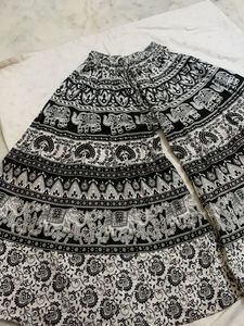 Bohemian Elephant Print Maxi Skirt