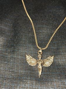 Silver Angel Pendant Necklace