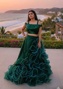 evening gown, crop top skirt,suit