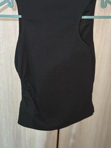 Black Ruched Tank Top
