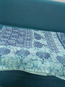 Beautiful Blue Floral Saree with blouse
