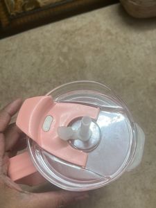 New Pink Tumbler with Straw and Handle